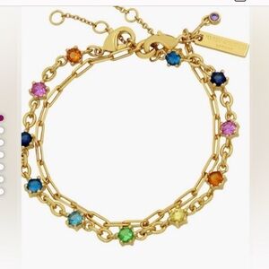 Gold Multicolor Gemstone Bracelet